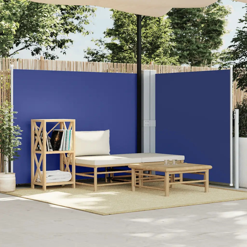 Tenda da Sole Laterale Retrattile-Tenda parasole per balcone per giardino Blu 140x1000 cm 804911