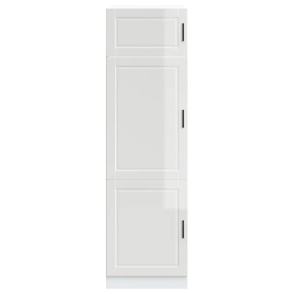Armadio da Cucina Porto Bianco Lucido in Legno Multistrato