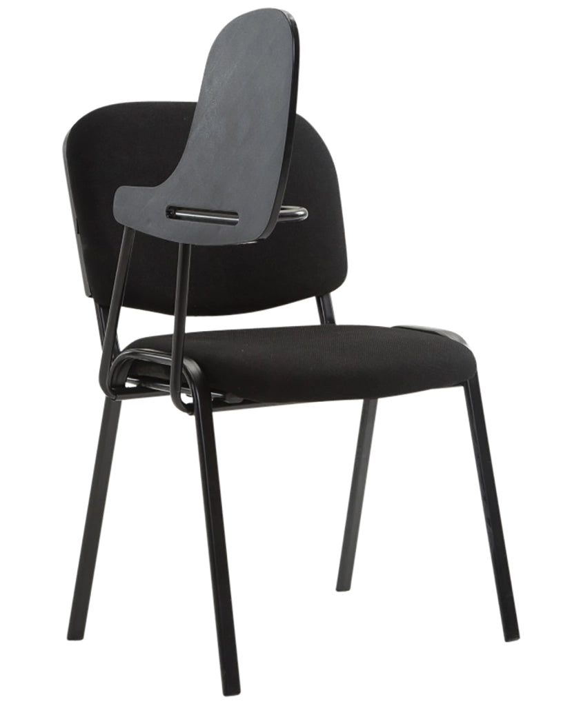 Set di 4 sedie Ken in tessuto con tavolo pieghevole nero