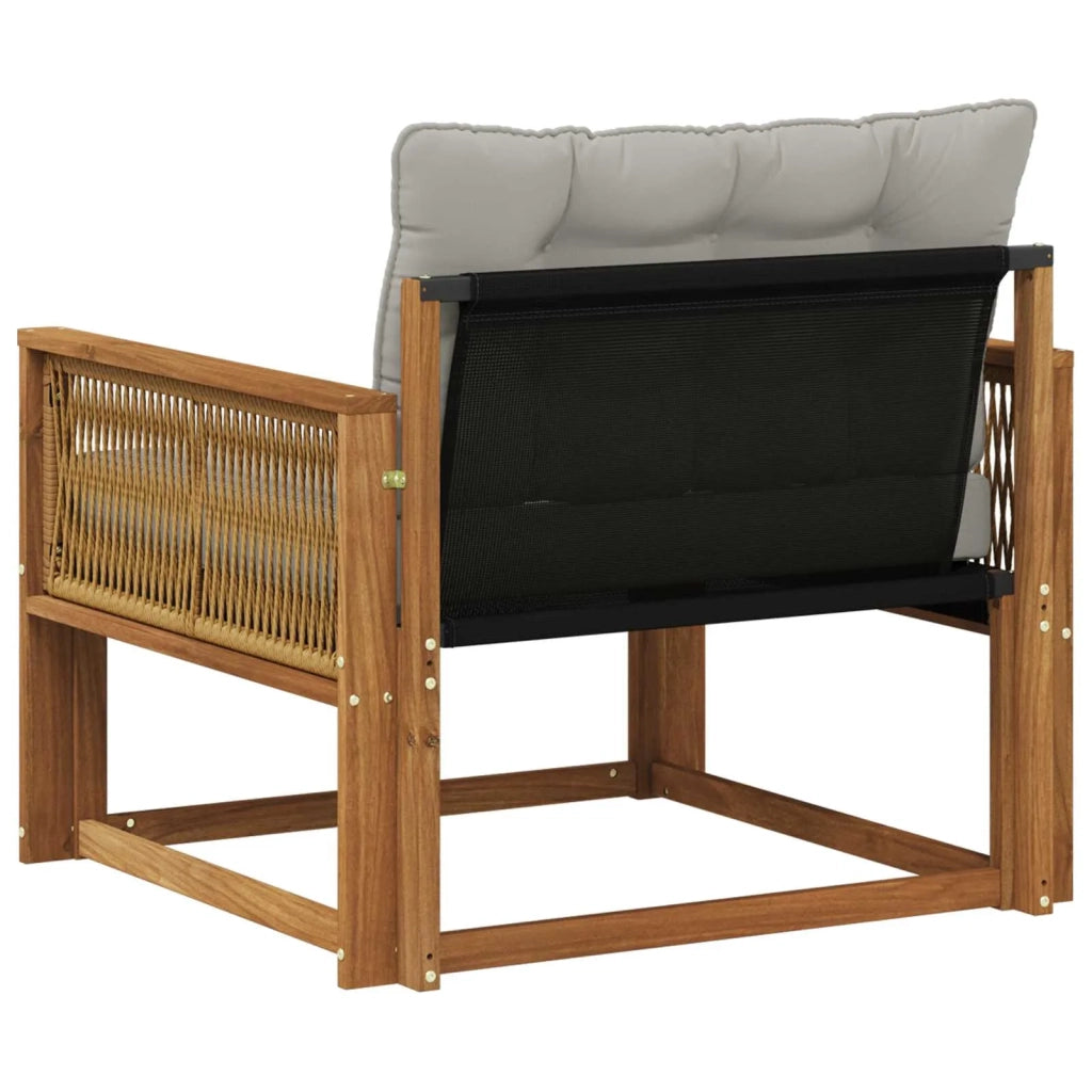 Set di divani da esterno-Sofa da giardino Legno di Acacia Massello e Textilene 467379