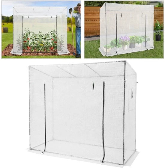 Tenda per semi, 200x77x170cm, Cassetta, Cassetta per piante, Cassetta, Tetto a mezzaluna, Copertura a rete PE, Serra per semi