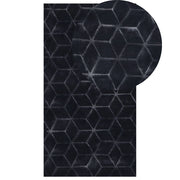 Tappeto in finta pelliccia di coniglio nero Pelliccia artificiale di poliestere 80 x 150 cm Tappeto morbido Shaggy ad alto pelo
