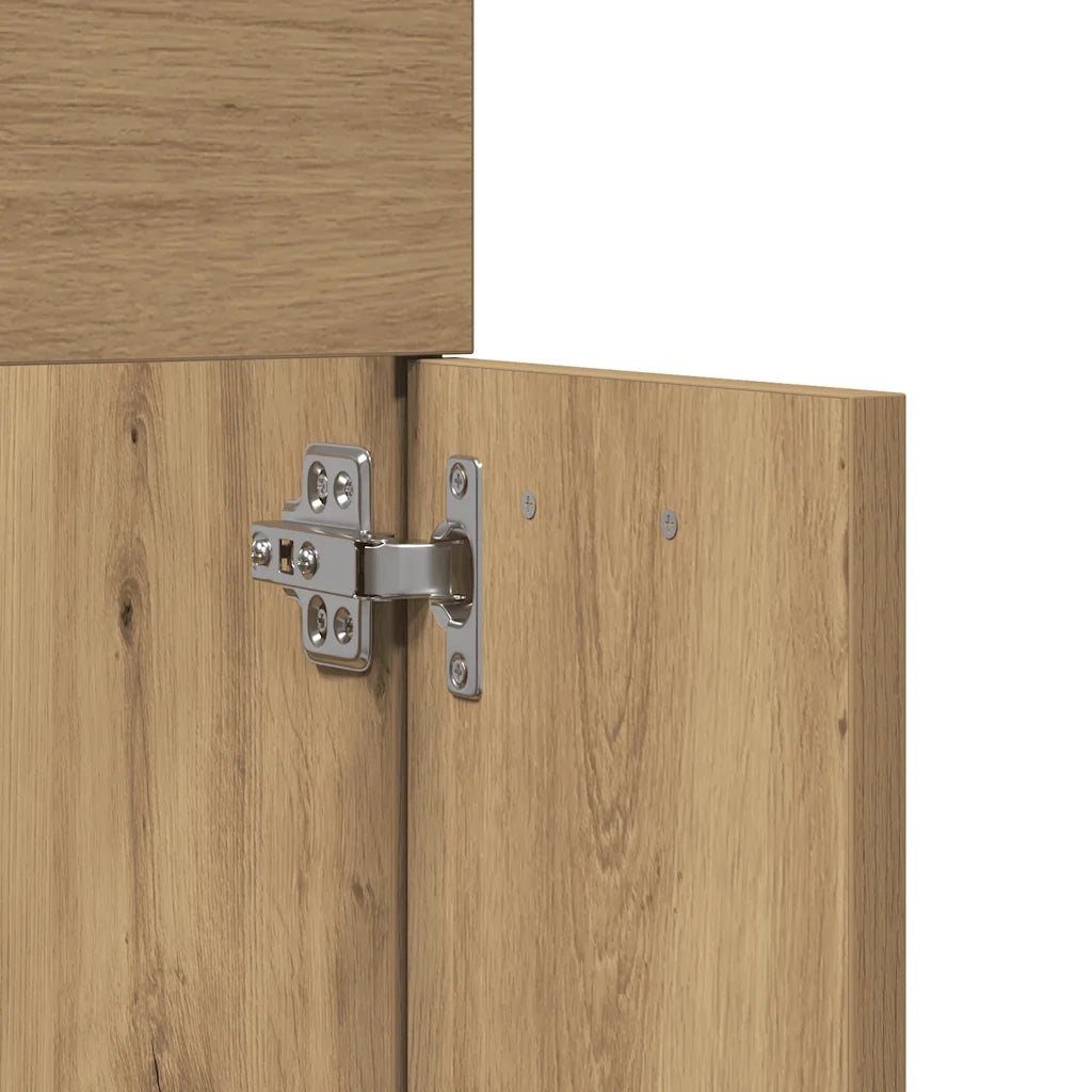 Set Mobili da Bagno 2 pz Rovere Artigianale Legno Multistrato