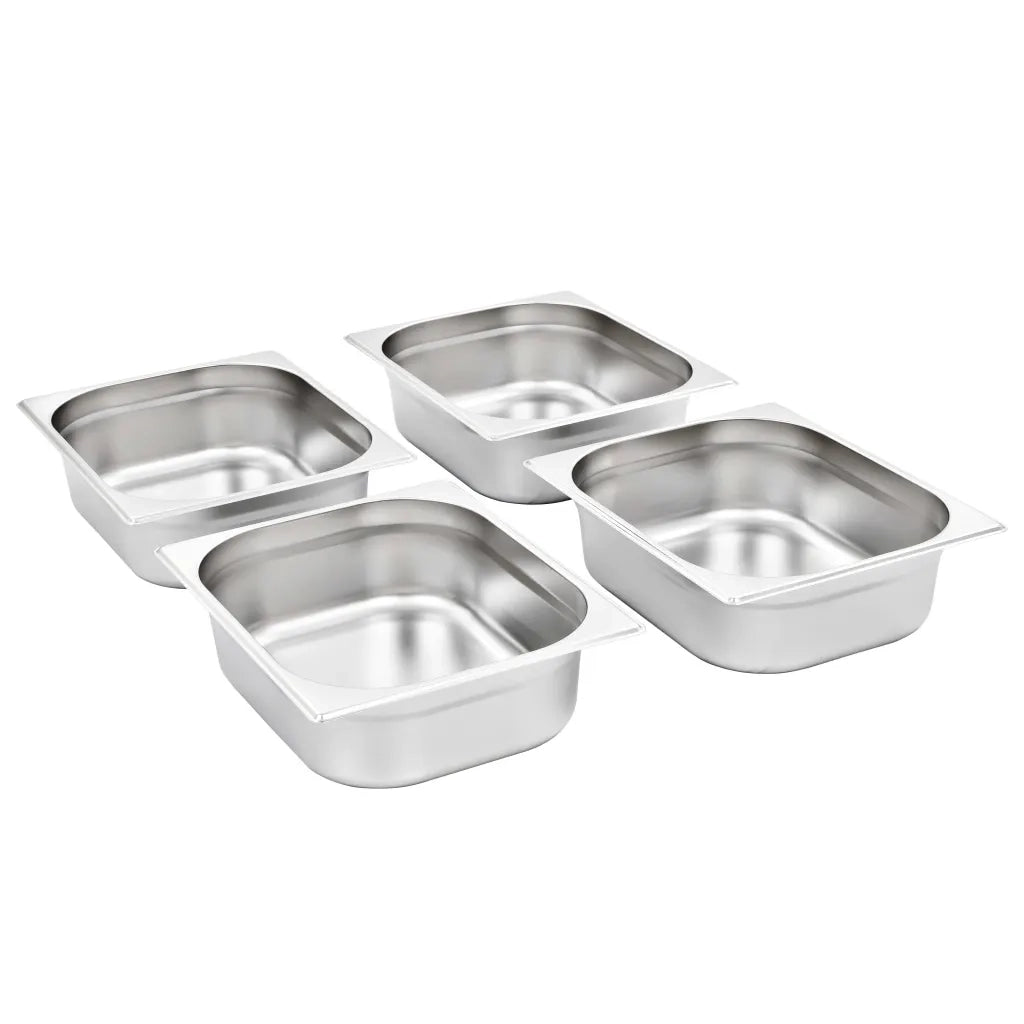 Contenitori Gastronorm 4 pz GN 1/2 100 mm in Acciaio Inox 50888