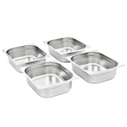 Contenitori Gastronorm 4 pz GN 1/2 100 mm in Acciaio Inox 50888