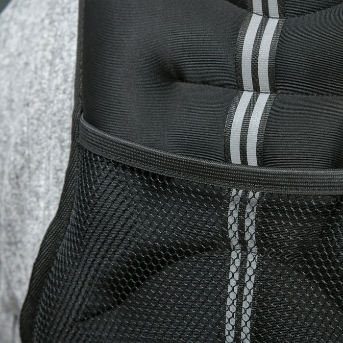 Giubbotto Zavorrato 10kg Traspirante con Tasca Portaoggetti e Spallacci 40x35 cm in tessuto Oxford Nero