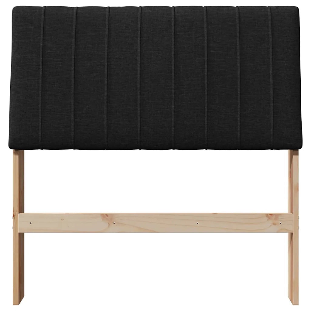 Testiera imbottita Nero 90 cm Pino massello
