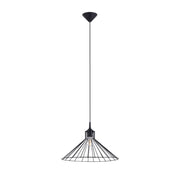 Lampada a sospensione industriale ELINA nera E27 15W
