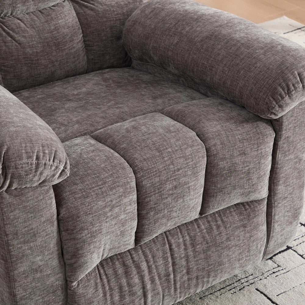 Poltrona Relax Elettrica Girevole 360¡ã con Massaggio, Riscaldamento e Poggiapiedi ¨C MINIMAL ¨C Grigio