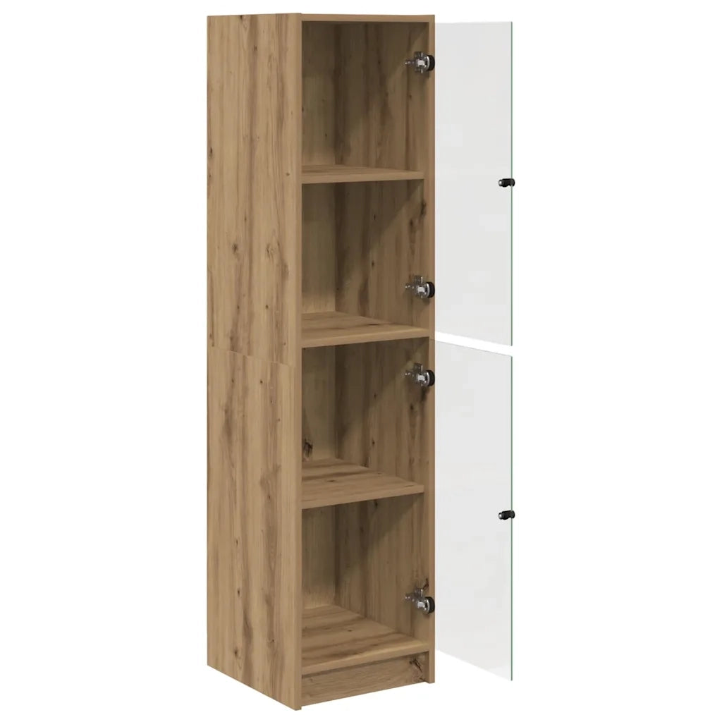 Credenza | Madia | Buffet da pranzo | Armadio da pranzo Rovere artigianale 35 x 37 x 142 cm Legno multistrato