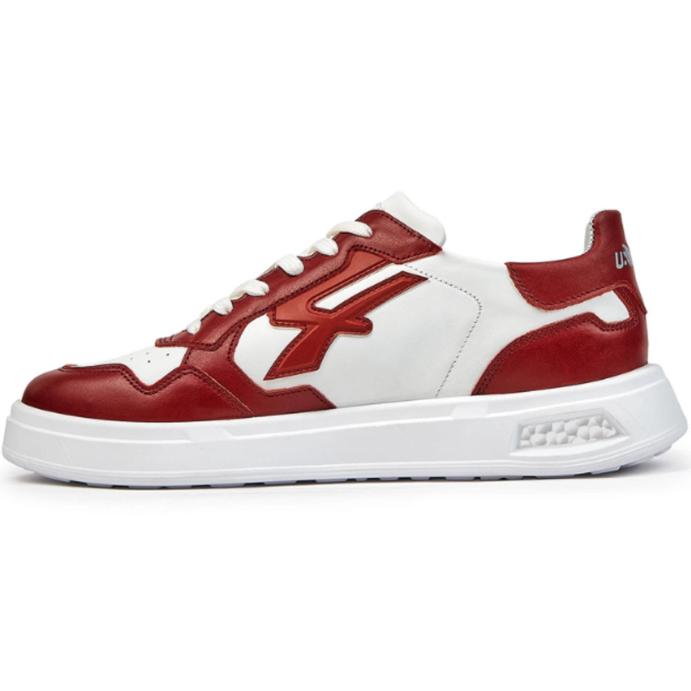 Sneakers bassa pelle scarlett bianco rosso senza puntale antinfortunistico *** taglia- 42, confezione 1