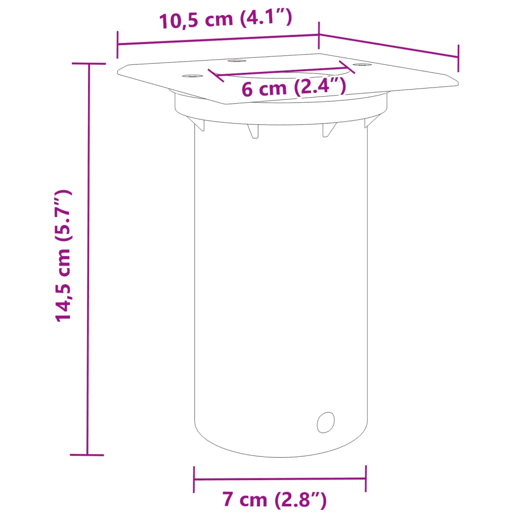 Luce per Esterni Quadrata Nera 10,5x10,5cm Alluminio Pressofuso CFW2871323