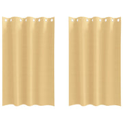 Tende Oscuranti | Tende Blackout con Anelli 2 pz Beige 175 x 140 cm Poliestere