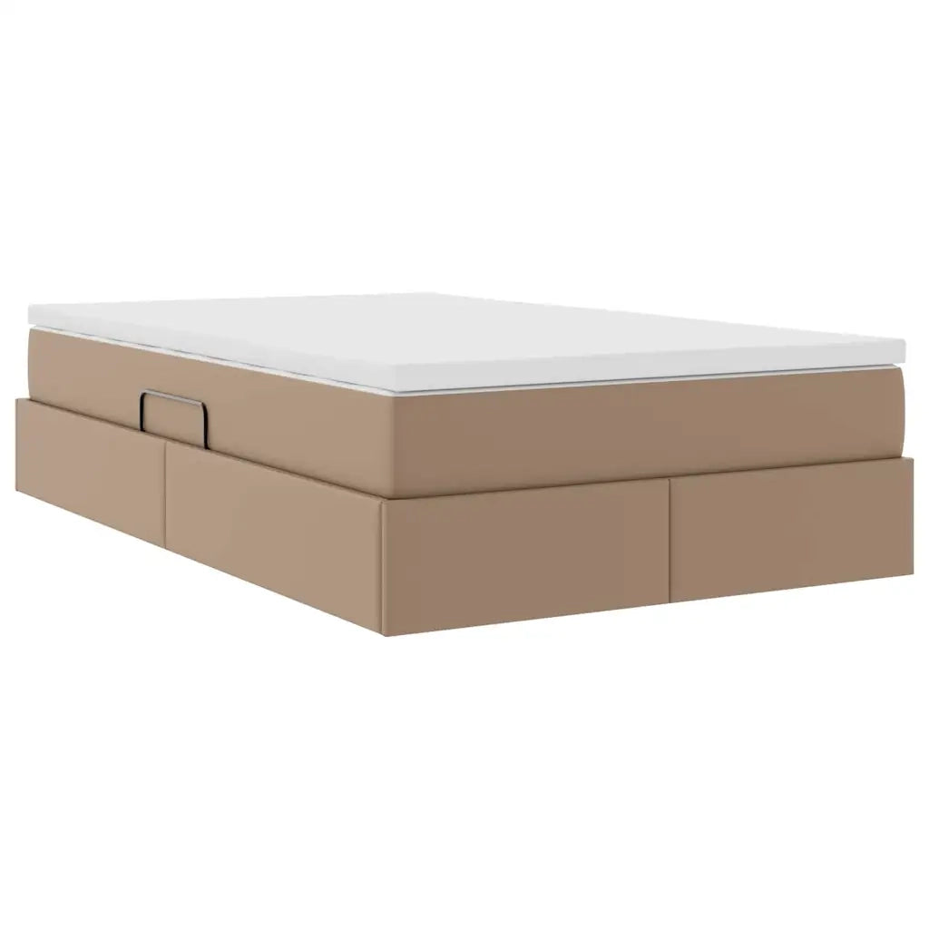 Letto con contenitore e materasso Cappuccino 120 x 200 cm
