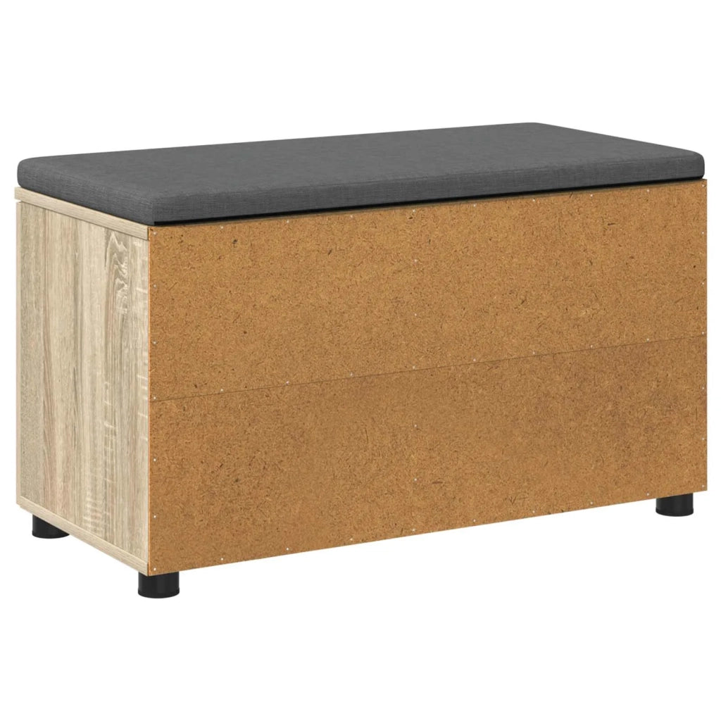 Panca per ingresso con cuscino Rovere Sonoma 80 x 38 x 46 cm