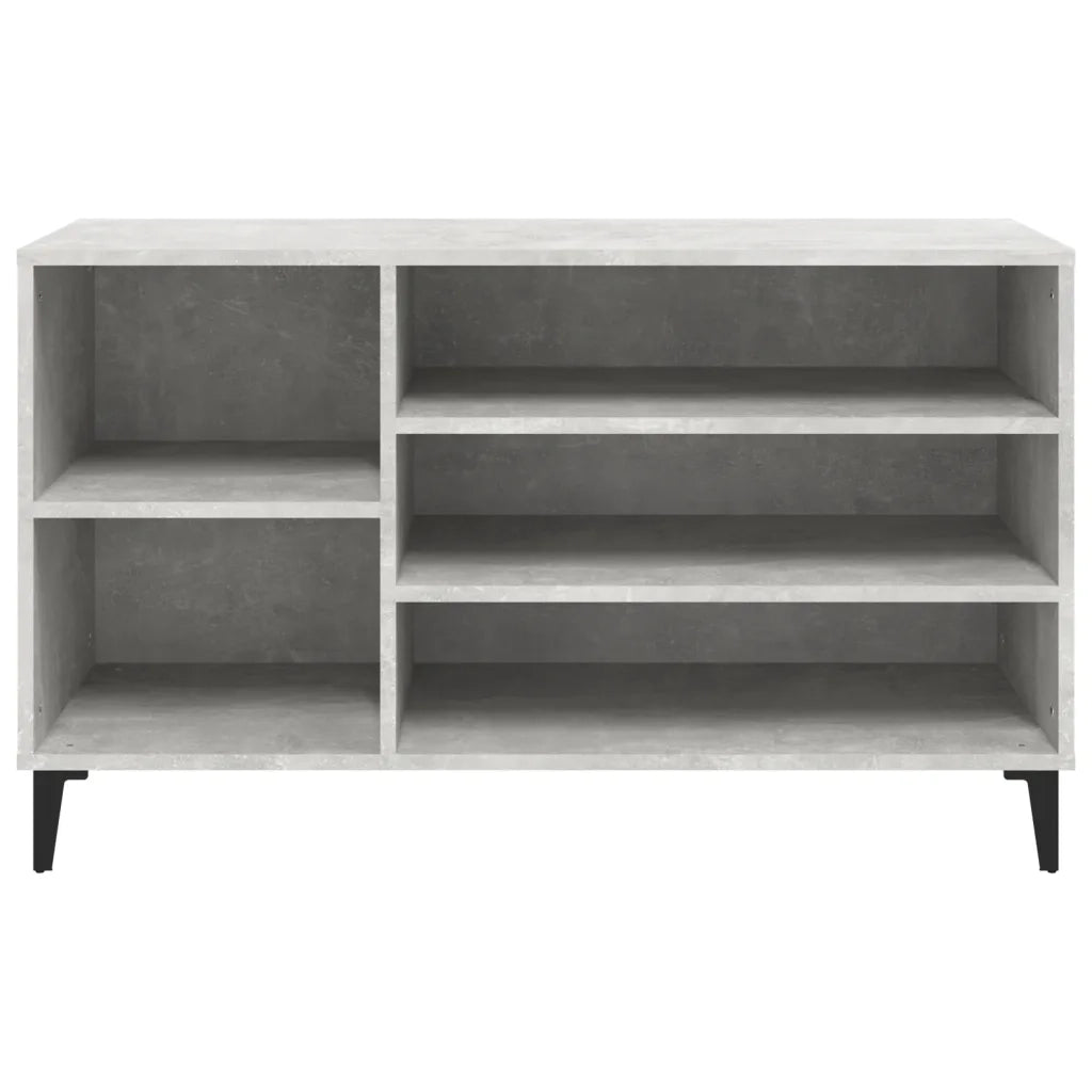 Scarpiera Grigio Cemento 102x36x60 cm in Legno Multistrato 819752