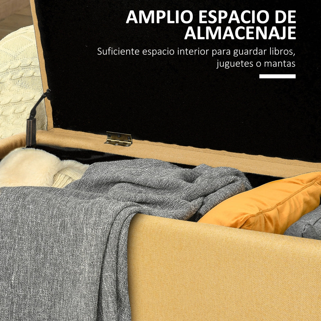 Cassettiera con Coperchio Ribaltabile ¨C zephmum ¨C 101x38,5x44,5cm Giallo