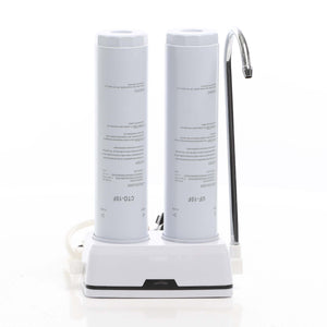 Naturewater Filtro acqua NW-2-CTOUF, Sistema di filtrazione a 2 livelli con cartucce, Filtro da banco