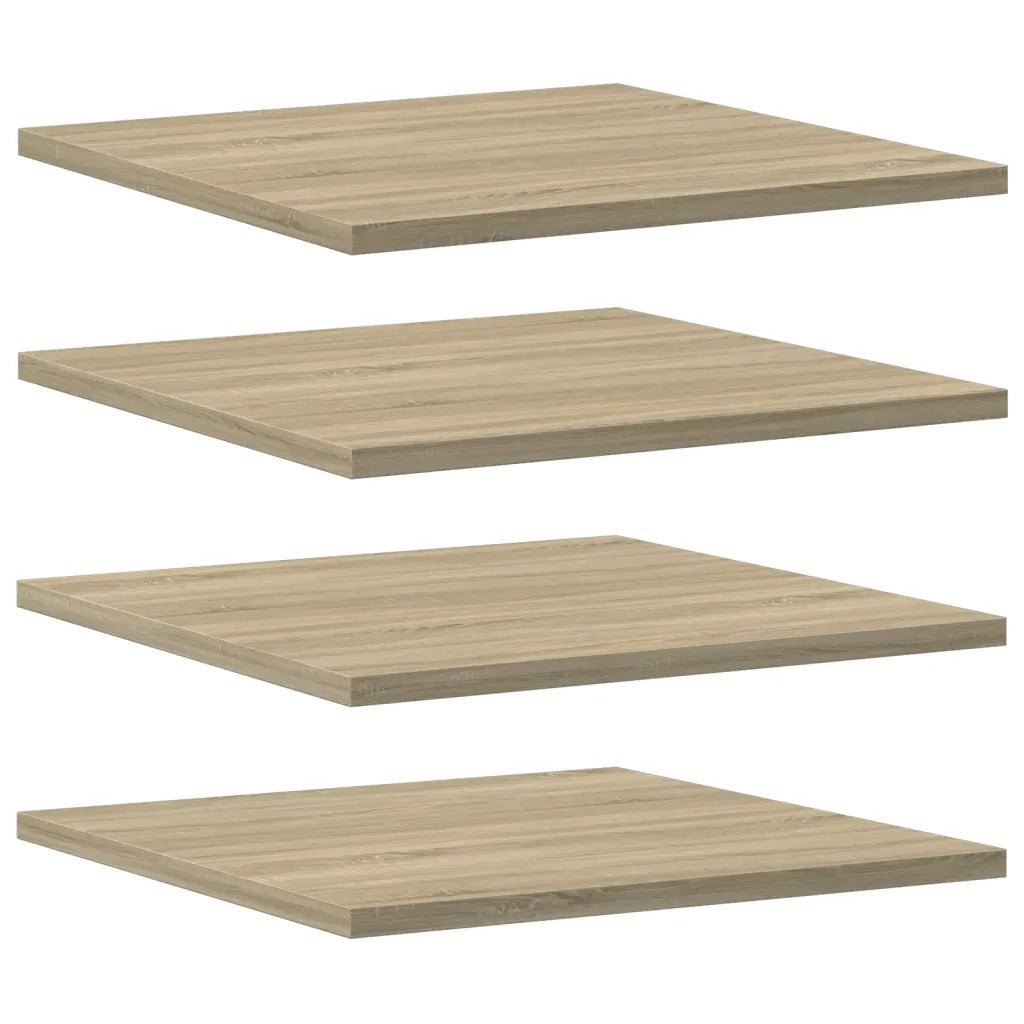 Ripiani per Libreria 4 pz-Scaffale per Libri Rovere Sonoma 40x40x1,5cm Multistrato