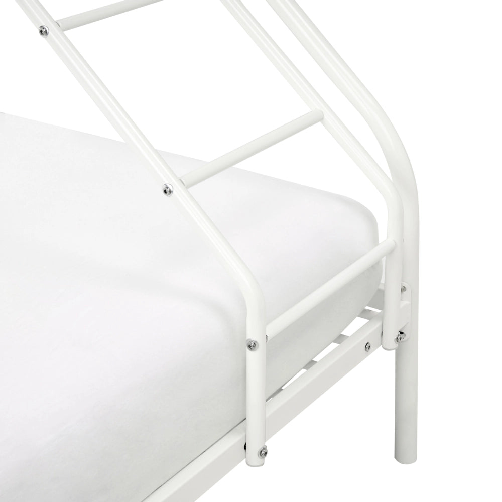 Letto a castello per bambini Camera dei bambini letto alto bianco struttura in ferro 90/140 x 200 cm