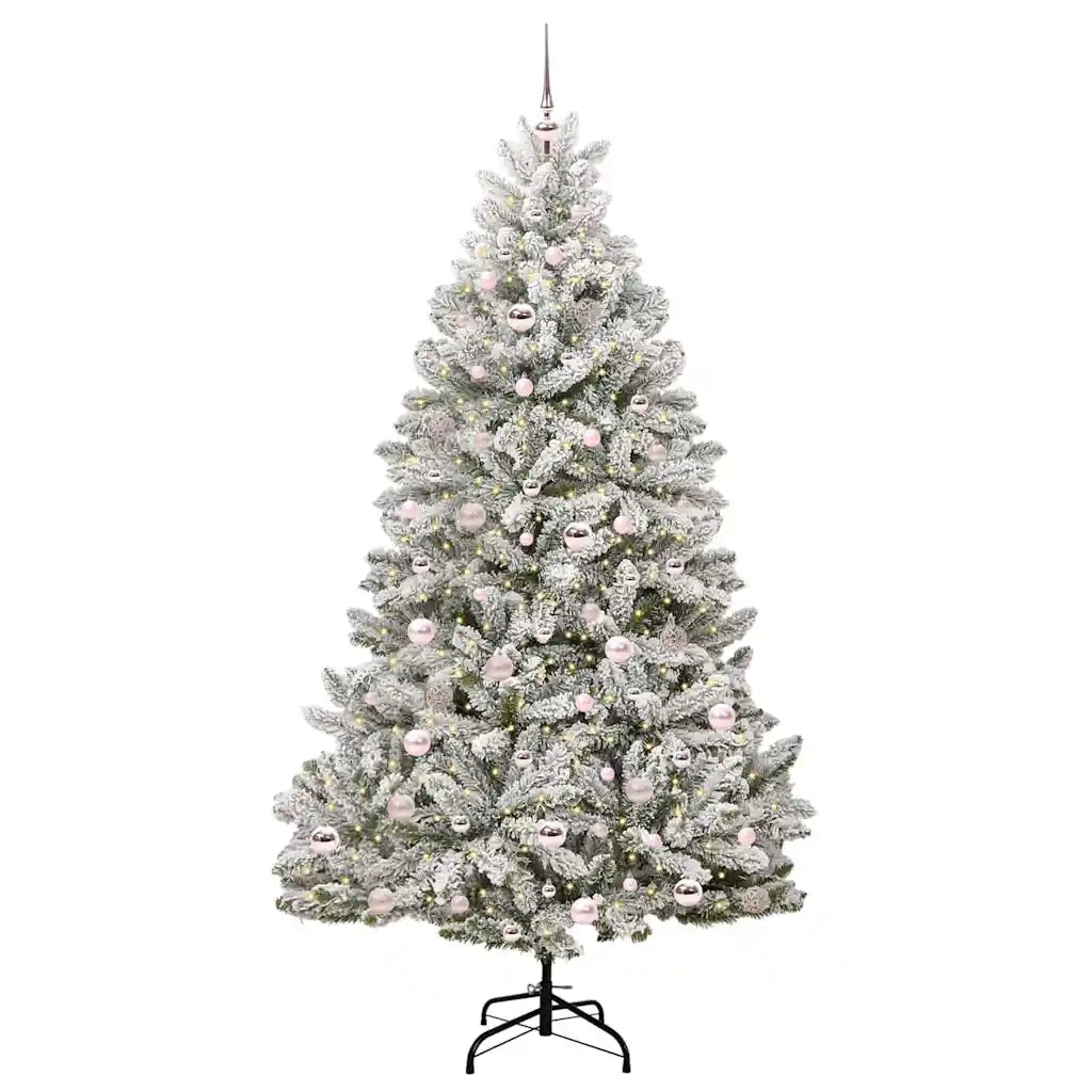 Albero di Natale | Decorazioni natalizie artificiale con 300 LED Verde e Bianco 210 cm