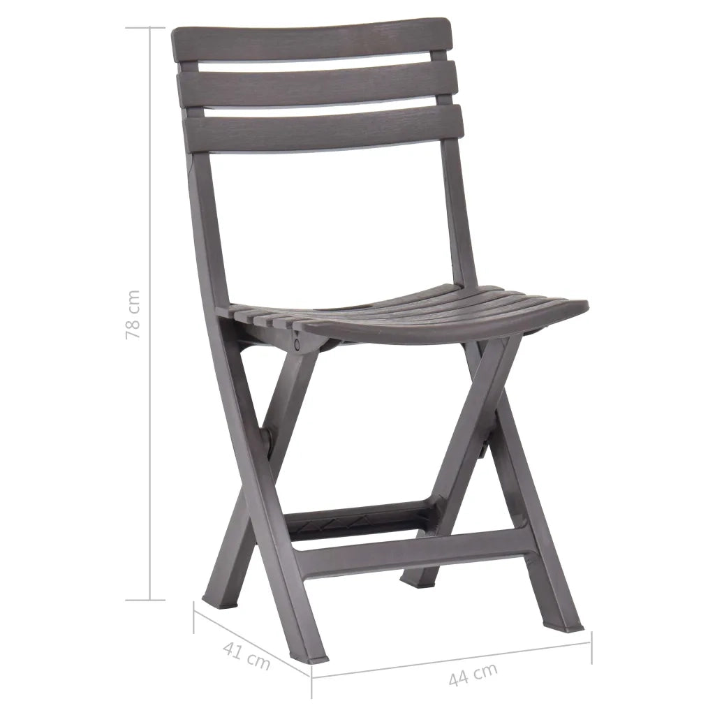 Sedie da Giardino Pieghevoli 2 pz in Plastica Moca cod mxl 6100