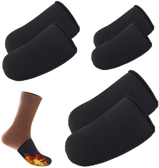 Calzini da sci di neoprene per bambini 3 pezzi - Resistenti allo shock - Imbottiti - Resistenti al vento - Adattabili - Calzini da sci di neoprene