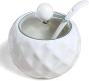Sughero con Coperchio e Cucchiaio in Porcellana Bianca Moderna 8 oz/250 ml - Bar Caffè Ristorante Cucina Casa Colazione