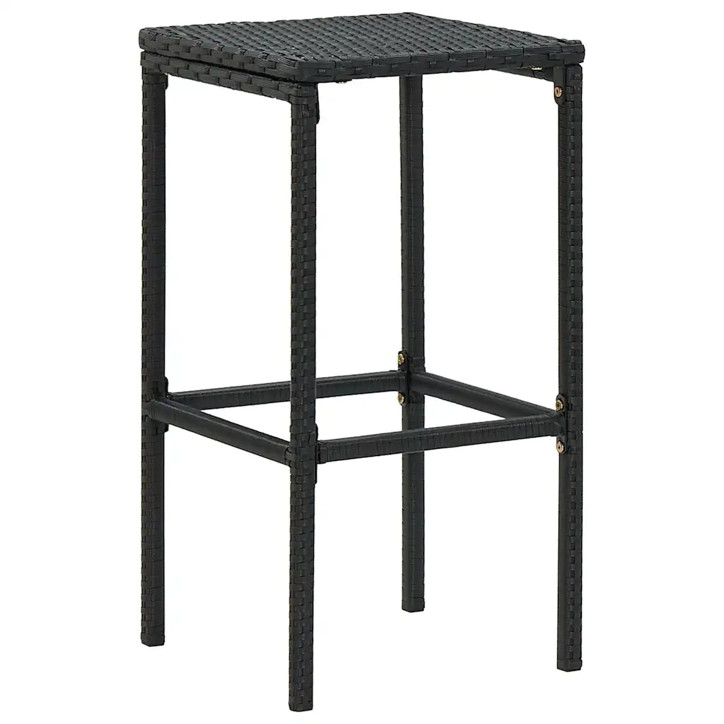 Set da Bar da Giardino 5 pz | Set Salotto da Giardino con Cuscini Nero