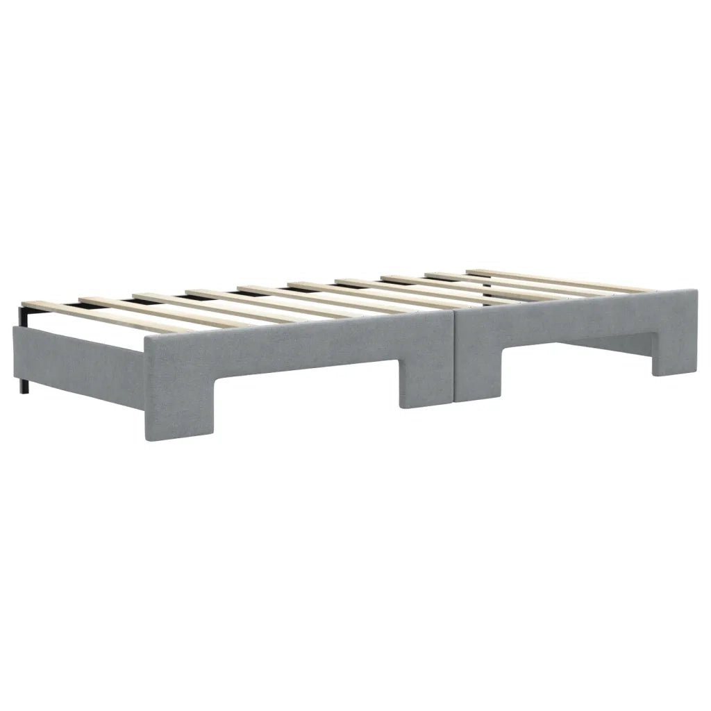 Divano letto | Sof¨¤ letto | Letto singolo Estraibile Cassetti Grigio Chiaro 90x190cm Tessuto