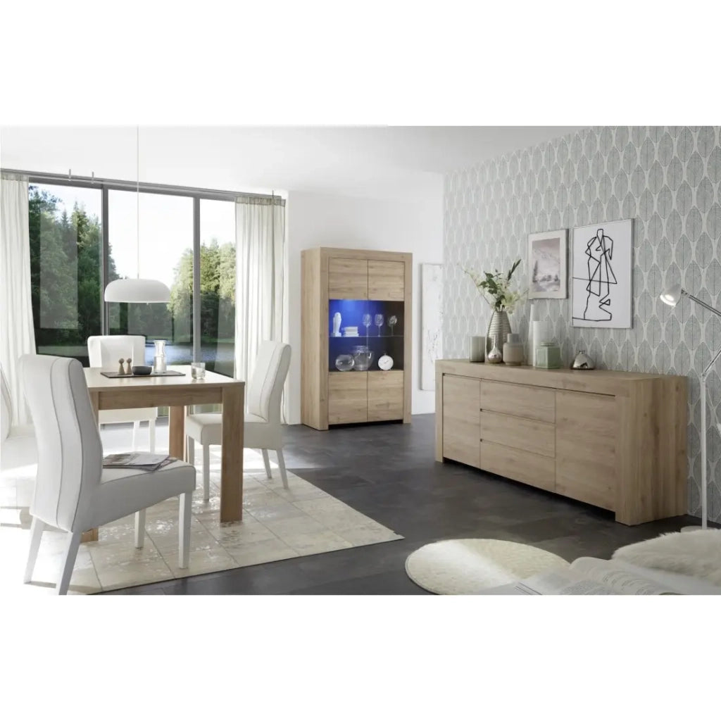 Buffet a 2 porte, collezione ZEFIR, colore rovere chiaro, perfetto per la vostra sala da pranzo.