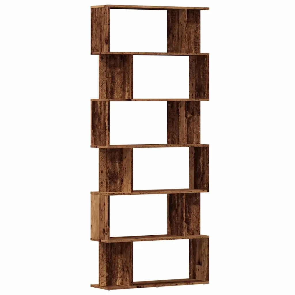 Libreria-Scaffale per Libri-Mobile di Stoccaggio in Legno Antico 80x24x192 cm Legno Multistrato