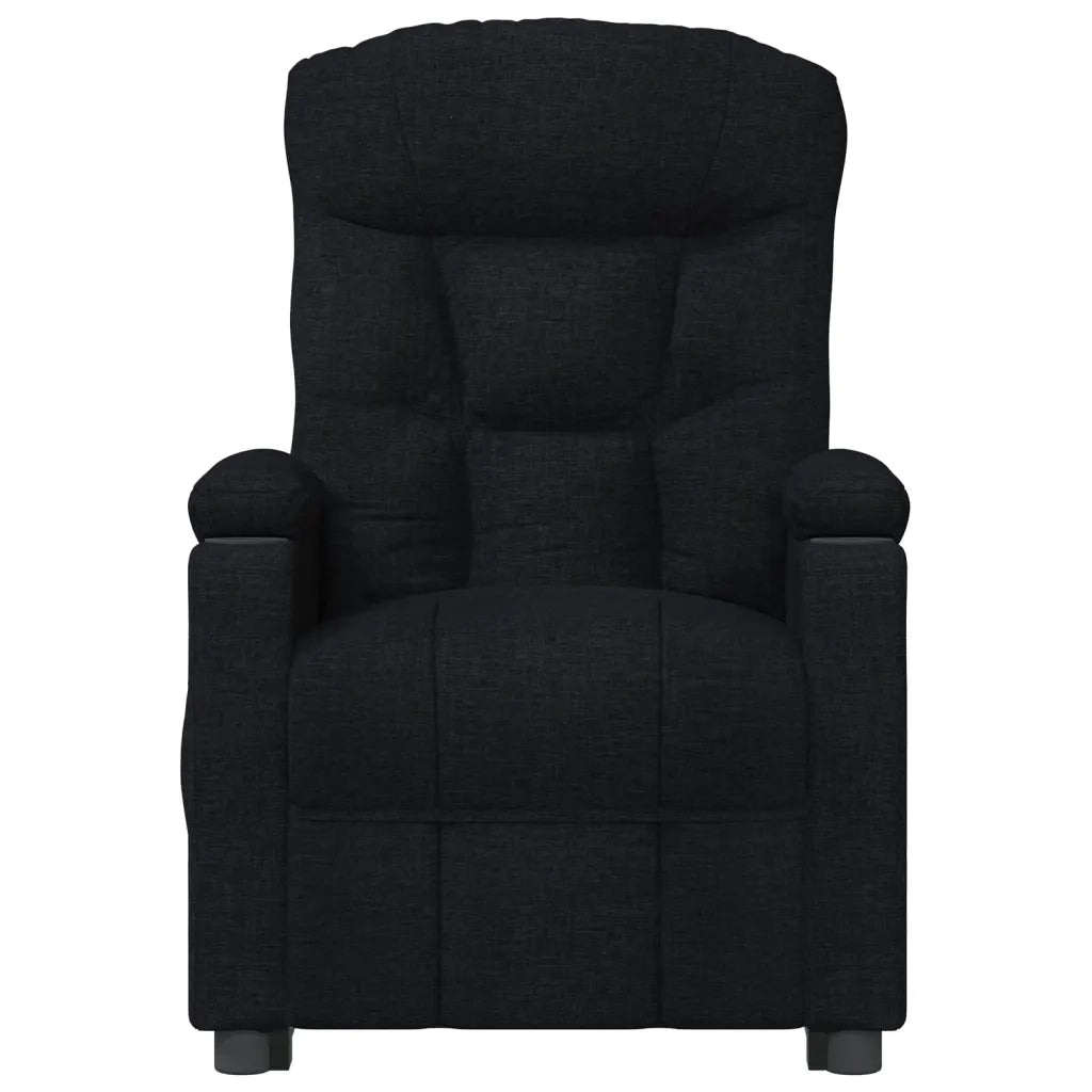 Poltrona Elettrica Reclinabile Nera in Tessuto 3098817