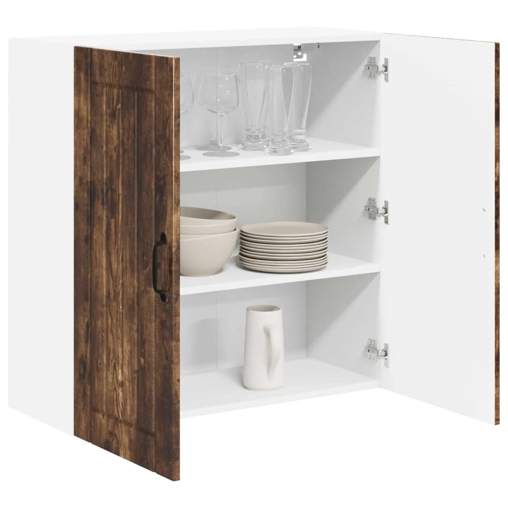 Armadietto a muro LUCCA Rovere Fumo 80 x 31 x 80 cm