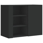 Armadietto a Muro | Mobile a Parete Nero 75x35x60 cm in Truciolato