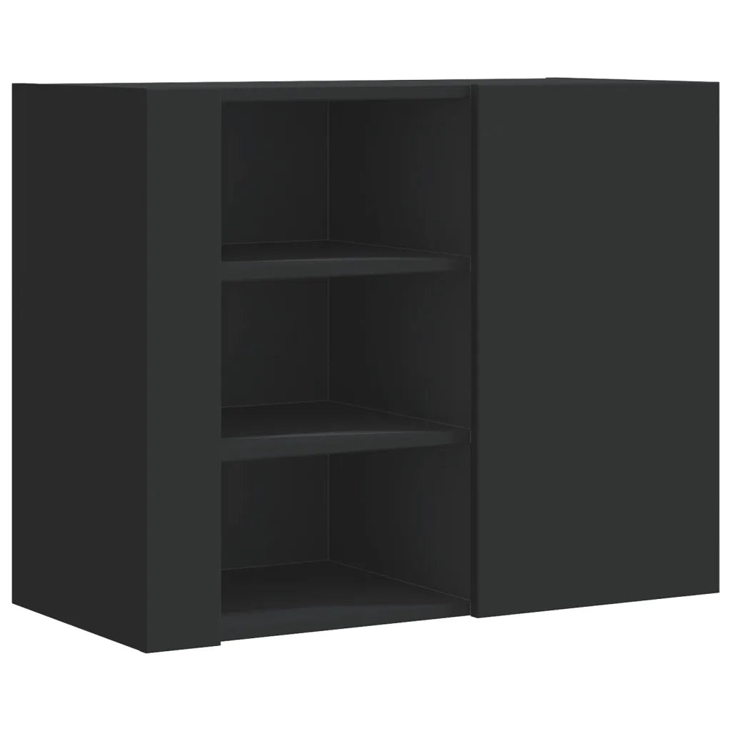 Armadietto a Muro | Mobile a Parete Nero 75x35x60 cm in Truciolato