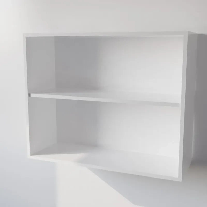 Pensile Cucina  in Legno Nobilitato Bianco Mobile Alto con 2 Ante, Pensile Componibile Moderno Made in Italy (H72L80XP33cm)
