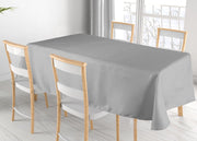 Tovaglia Cucina Soggiorno Antimacchia Idrorepellente In Lurex Tinta Unita - 140x240cm - Grigio-Argento