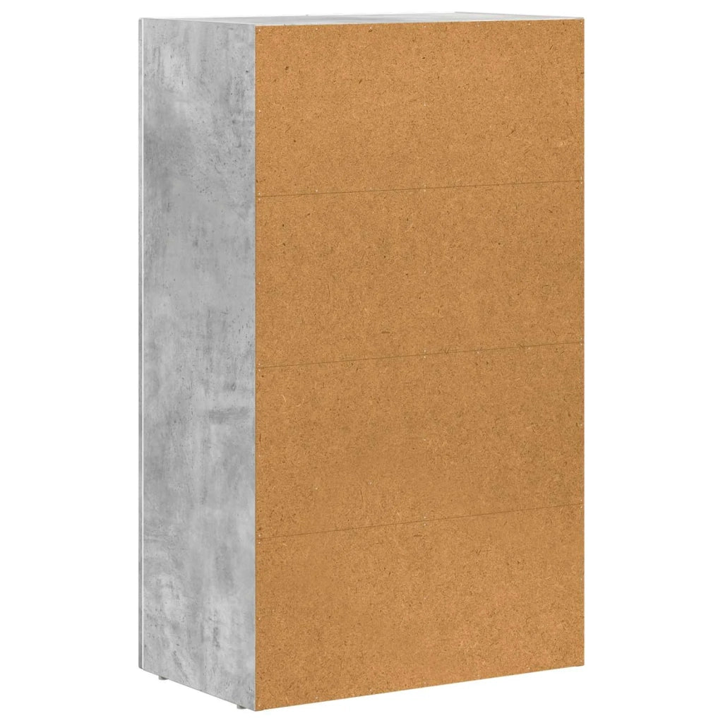Credenza | Madia | Buffet da pranzo | Armadio da pranzo Grigio cemento 59 x 35 x 100,5 cm Legno multistrato