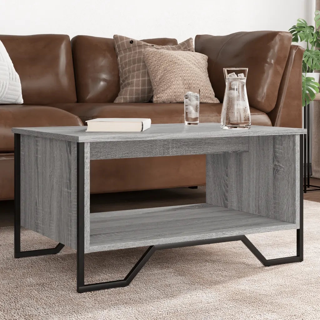 vidaXL Tavolino da Salotto Grigio Sonoma 75x51x40 cm Legno Multistrato