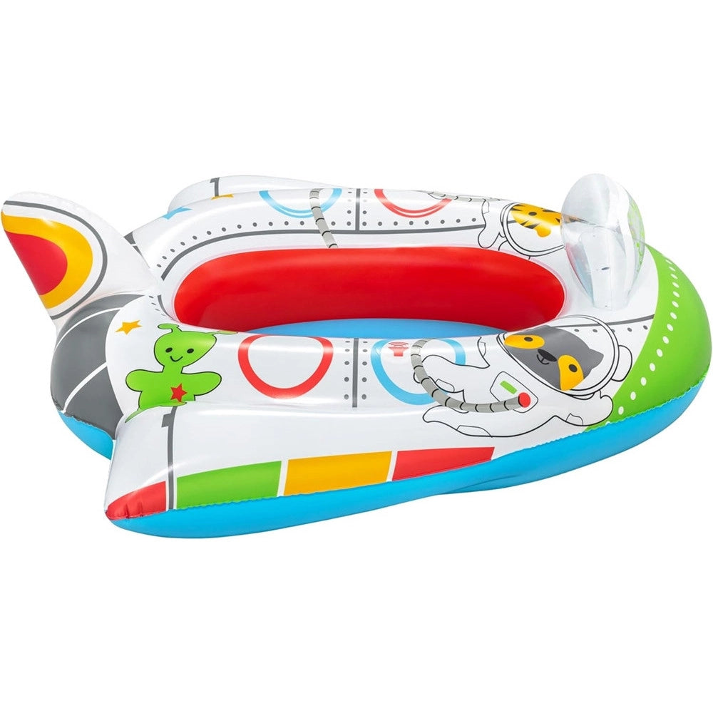 Trade Shop - Canottino Barca Navicella Spaziale Gonfiabile Per Bambini +3 Anni Con Altoparlante 34178 -