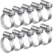 Flessimetriche - Verstilabili clip per tubi da 20-32 mm, 10 pezzi clip a vite in acciaio inossidabile per la sicurezza delle connessioni in casa per tubi di gas, acquedotto e tubi di combustibile.