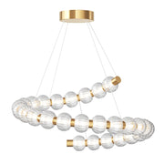 Maytoni Lampadario moderno Amulet 1 luce LED integrato oro metallo vetro