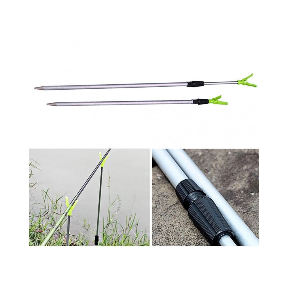 Trade Shop - Supporto Canna Da Pesca 80 Cm In Alluminio Dispositivo Appoggio Regolabile -