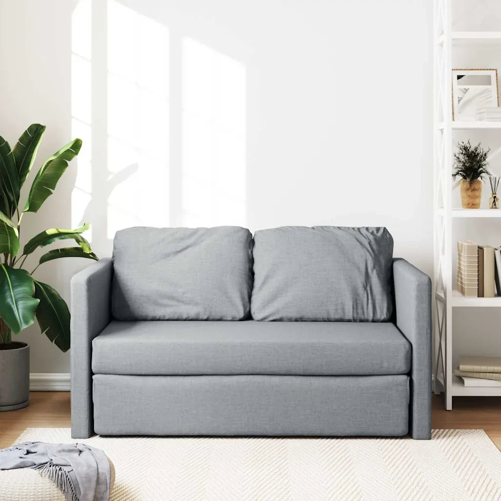 Divano letto | Sof¨¤ letto | Letto singolo da Terra 2 in 1 Grigio Chiaro 112x174x55cm Tessuto