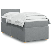 Giroletto a Molle con Materasso Grigio Chiaro100x200 cm Tessuto 3286584