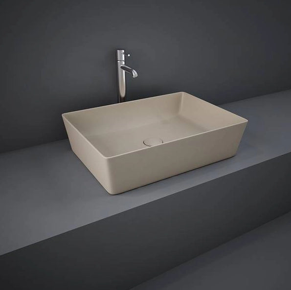 Lavabo rettangolare Rak Ceramics Feeling Cappuccino Matt