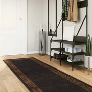 Runner Tappeto MARSA Nero 100 x 400 cm Poliestere e PVC