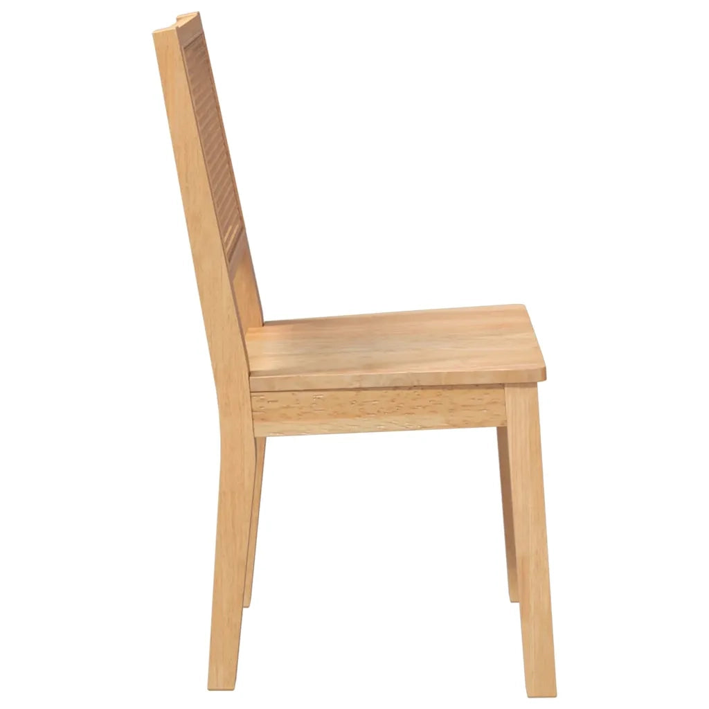 vidaXL Sedie da Pranzo 2 pz in Legno Massello di Hevea