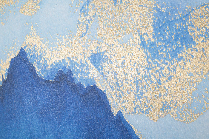 Stampa Dipinta Mountain Tree 80x3x120 cm in Legno e Tessuto